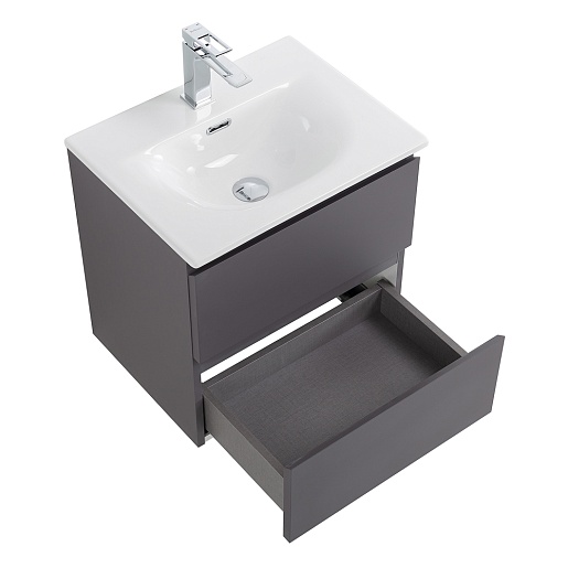 BelBagno Тумба с раковиной Kraft 39-50 подвесная Темно-Серый матовый с раковиной BB-8099-3-50 – фотография-8